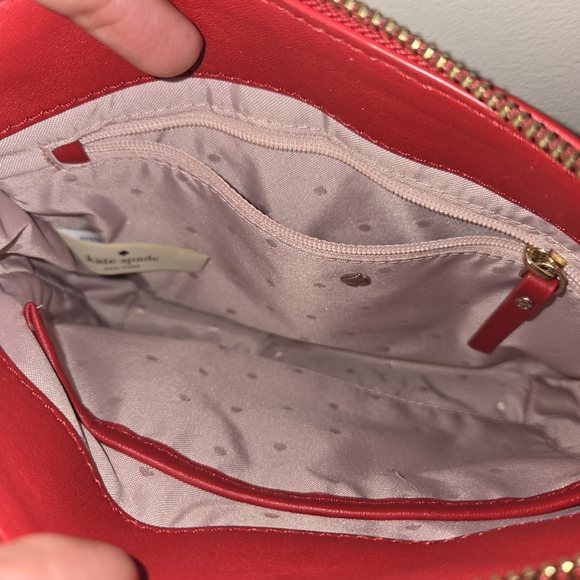 Kate Spade Emerson Place Harbor Leather Crossbody Bag in Hibiscus Red - Picture 3 of 7